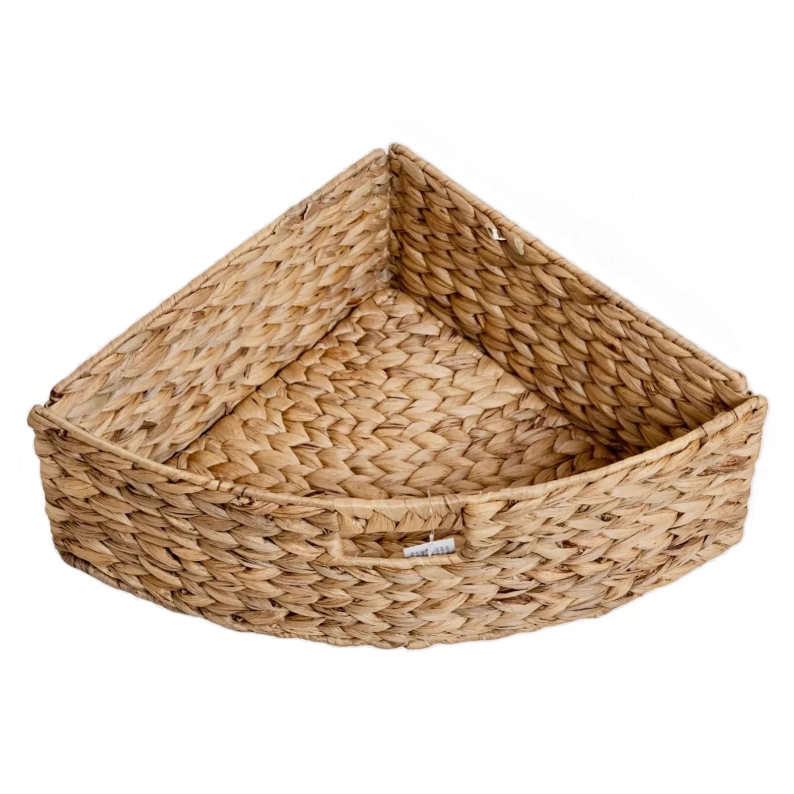 3 Tier Corner Storage Cabinet with 3 Wicker Baskets, White N35008