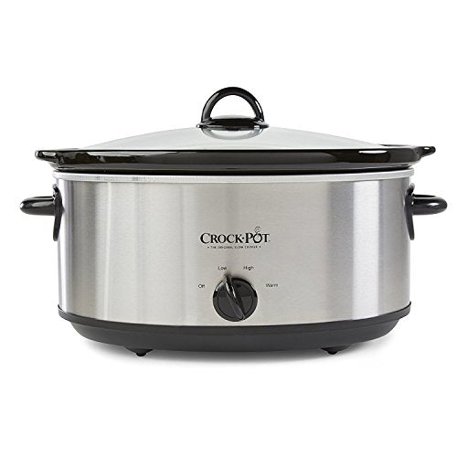 7 Quart Oval Manual Slow Cooker, Stainless Steel Z9217