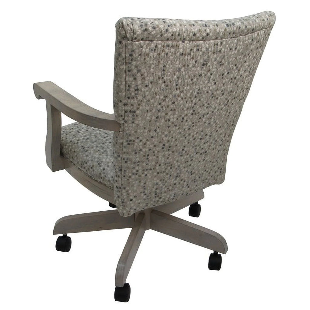Swivel Wood Dining Chair with Wheels, Gray K333528