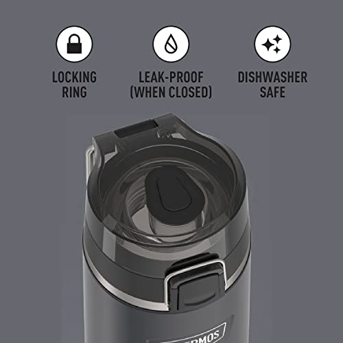 Stainless Steel Water Bottle with Spout - 24 Ounce, Vacuum Insulated B88026