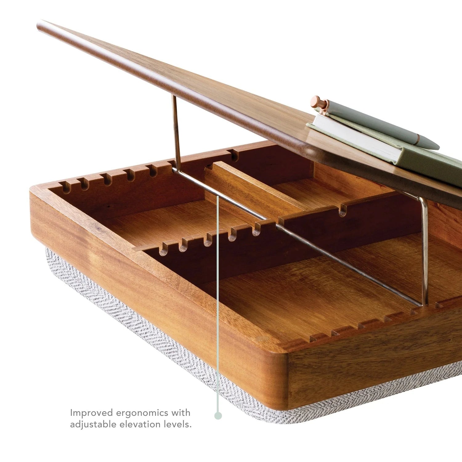 Acacia Wood Lap Desk with Storage F3966