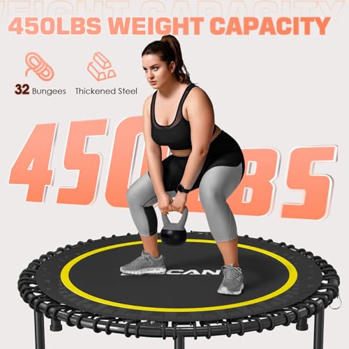 Foldable Mini Trampoline with Adjustable Foam Handle M67736