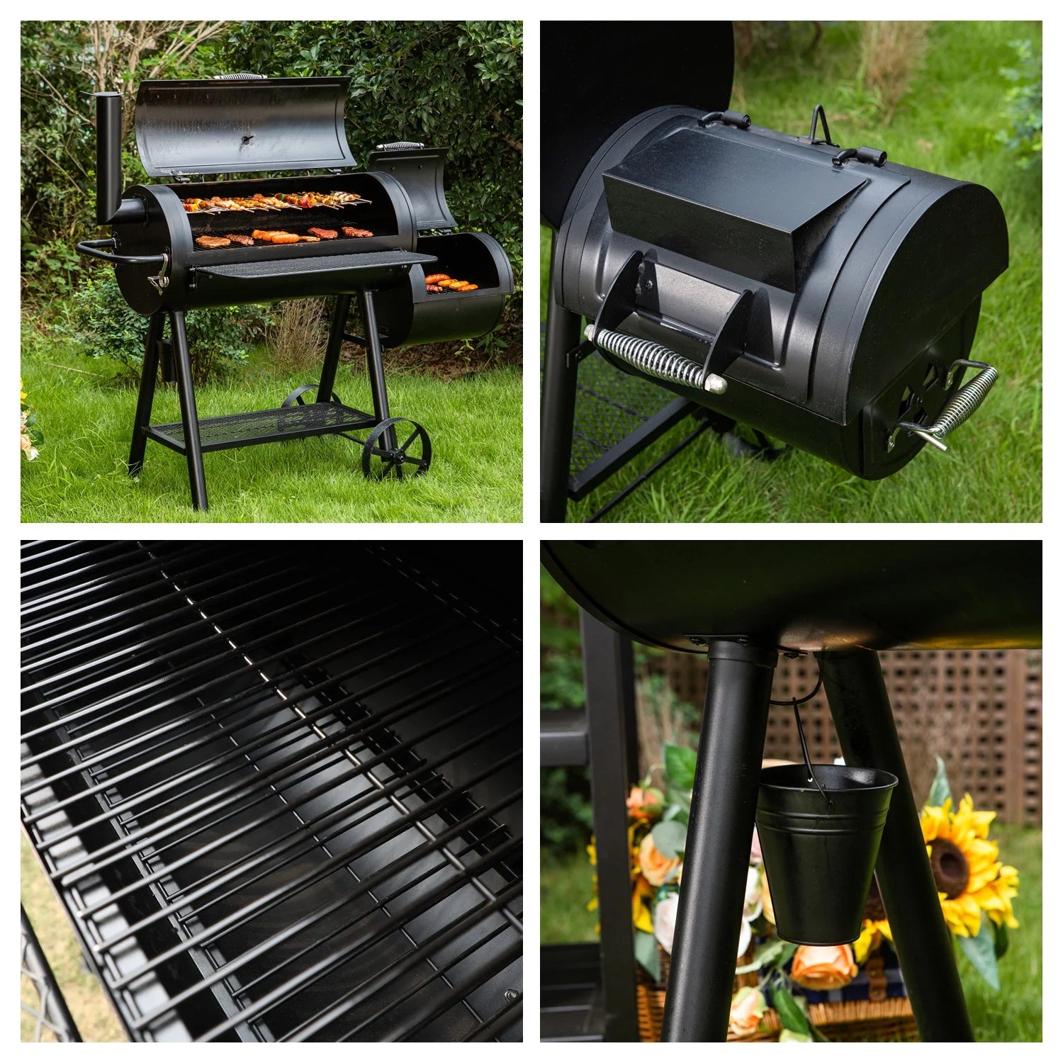 Charcoal Grill with Offset Smoker, Extra Large BBQ F29491
