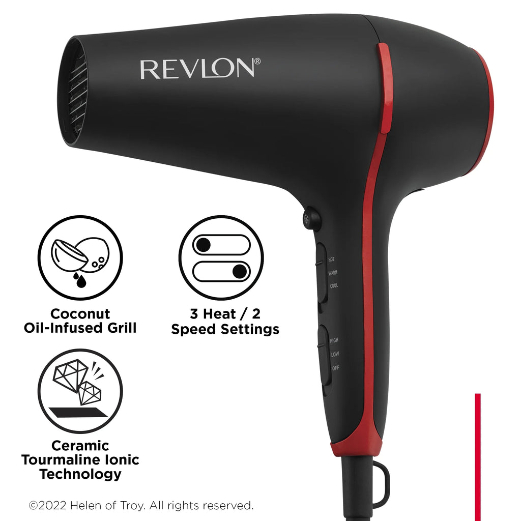 Coconut Oil-Infused Ceramic Hair Dryer, Black M429750