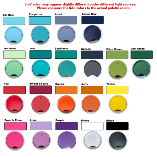 Replacement Lid for Coffee Mug & Tea Cup, Fits Ceramic Travel Mug 10oz / 12oz / 16oz F890