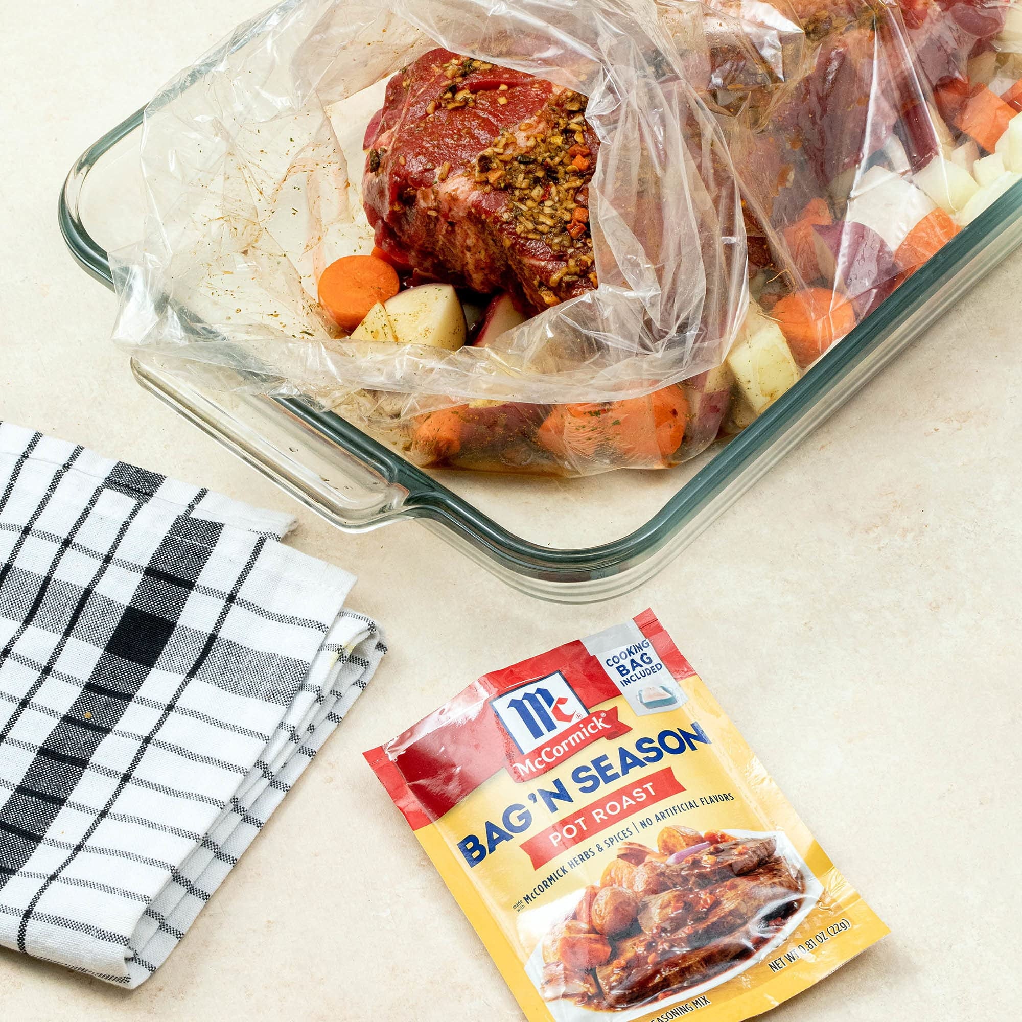 Pot Roast Cooking Bag & Seasoning Mix, 0.81 oz (Pack of 6) K843459
