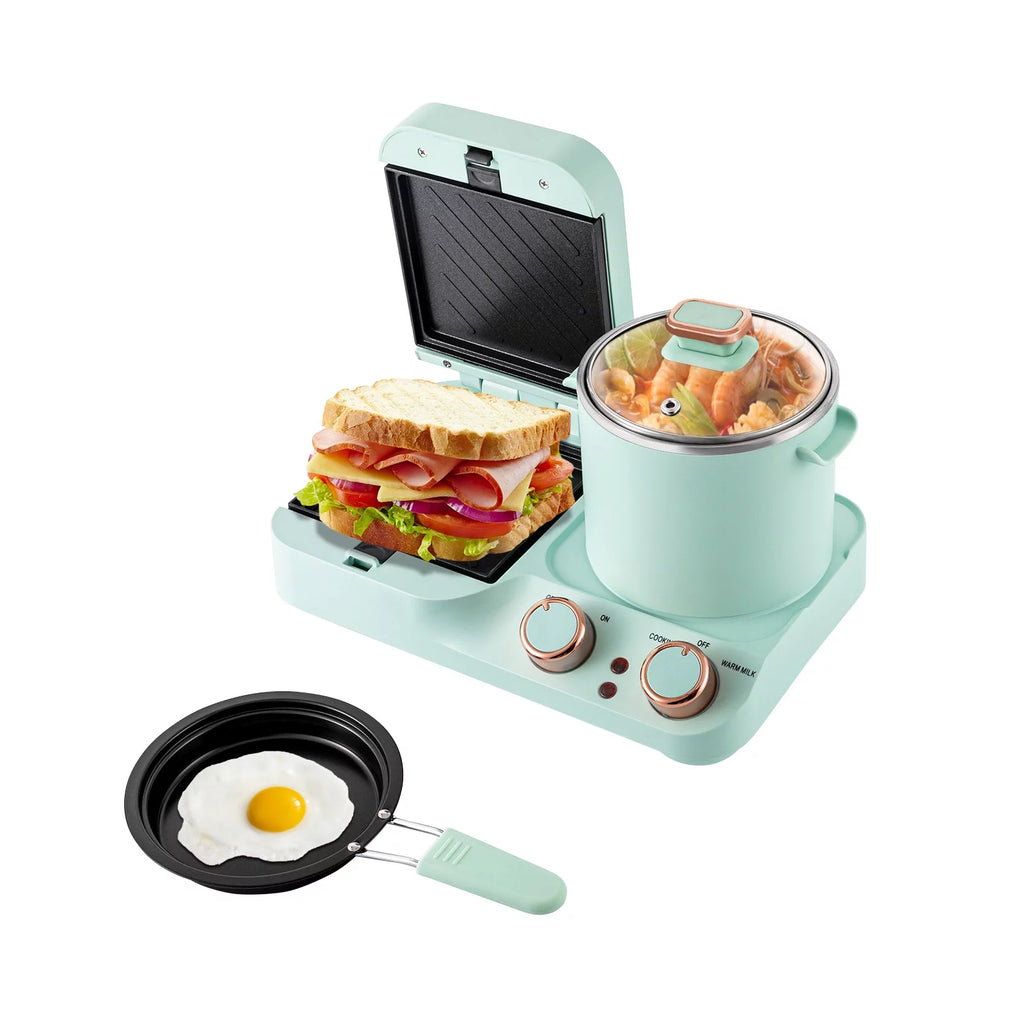 3 in 1 Breakfast Station with Frying Pan, Non-stick Plate, Stockpot A64785