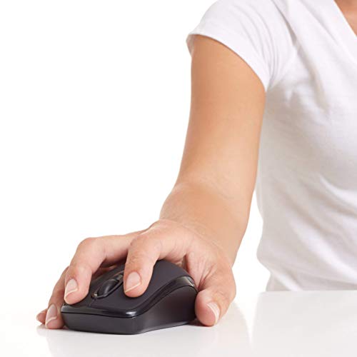 Wireless Optical Computer Mouse with USB Nano Receiver, Black P88471