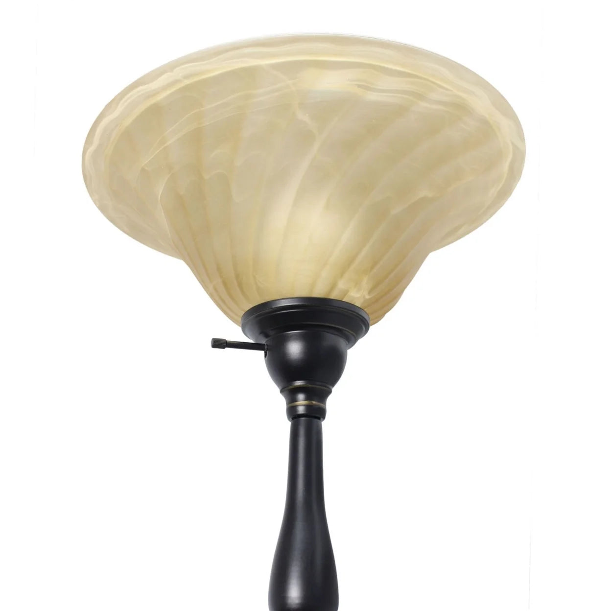 3 Light Floor Lamp with White Scalloped Glass Shades F54448