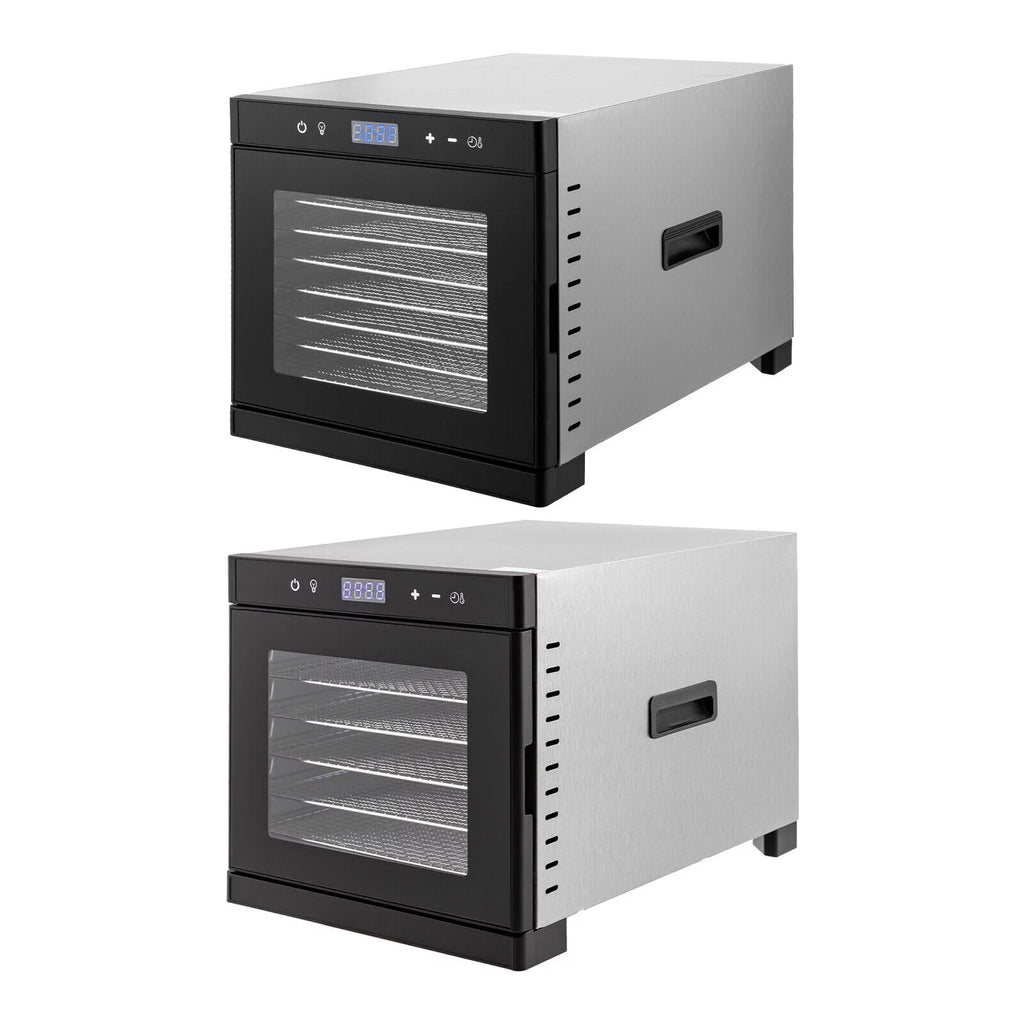 6/8 Tray Food Dehydrator Stainless Steel Meat Fruit Vegetable Dryer T69795