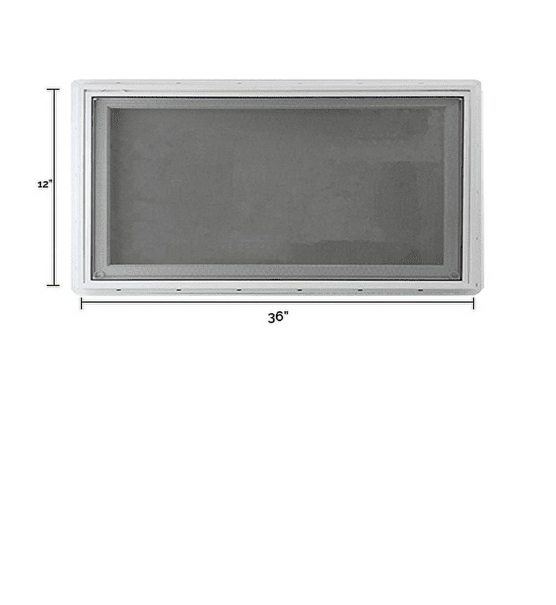 36" x 12" Inward Opening Awning Window with Tempered Low-E Glass D33351