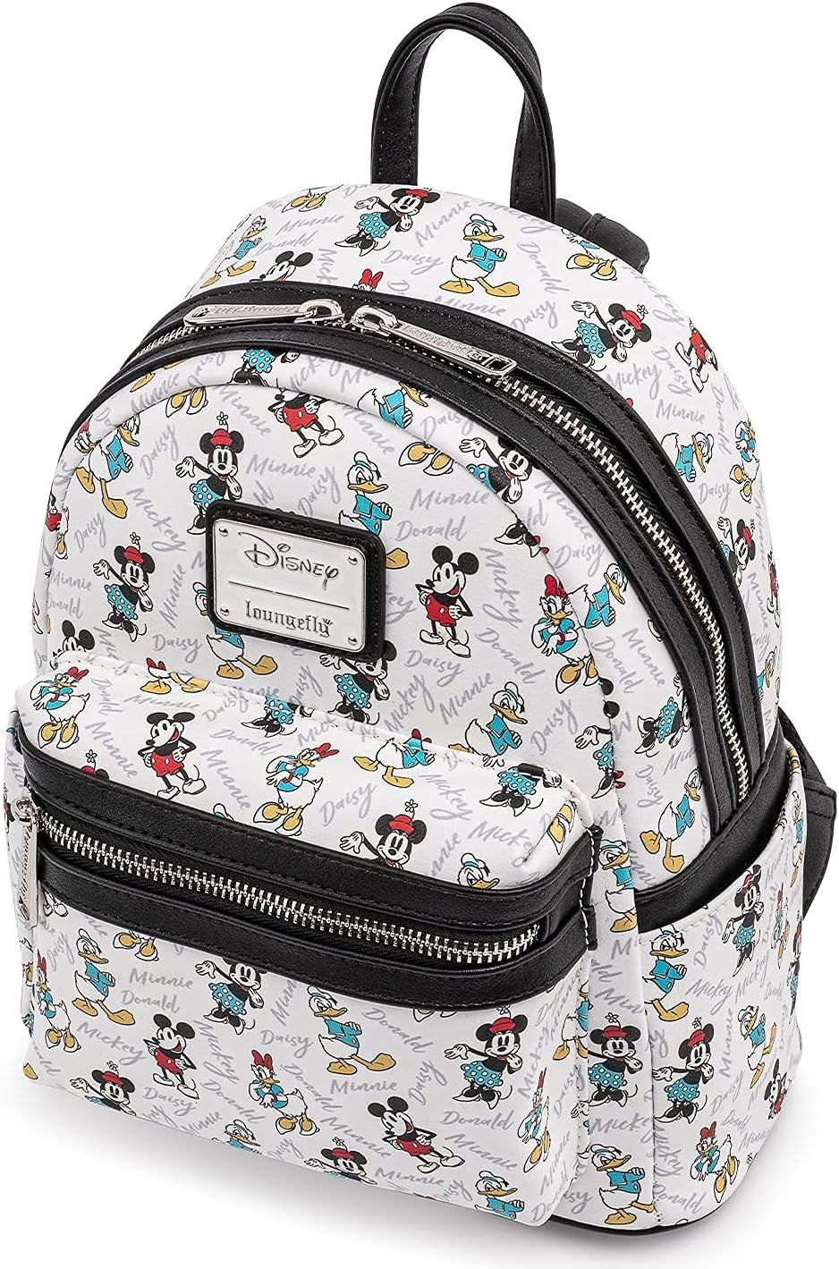 Disney Mickey Minnie Mouse Donald Daisy Mini Backpack Handbag White Q967