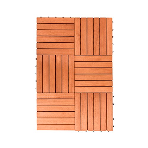 Interlocking Acacia Hardwood Deck Tile H55073