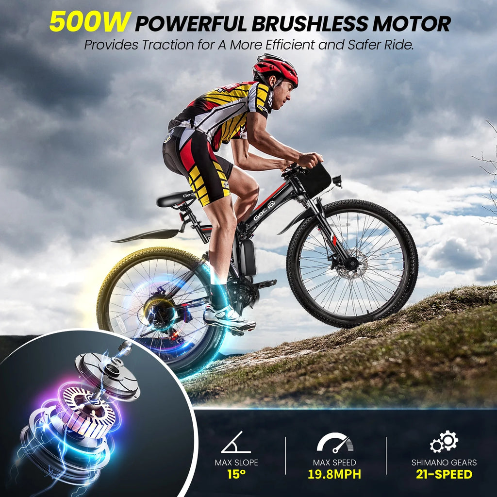 Foldable Electric Bike 500W 26 Inch Full Suspension for Adults F997251