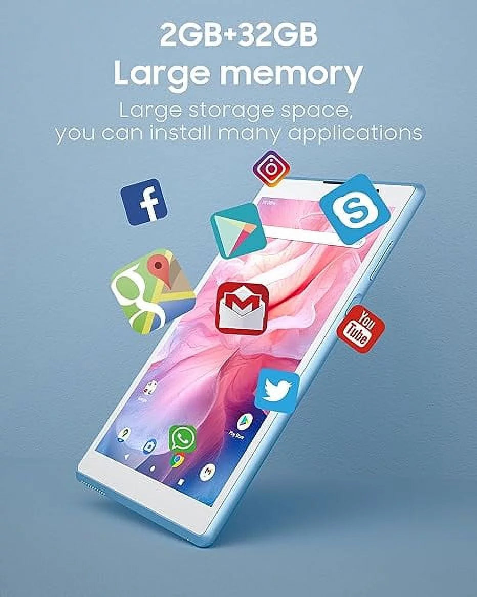 8 inch Android Tablet, 32GB Storage, Quad-Core Processor, IPS HD Touchscreen G1873