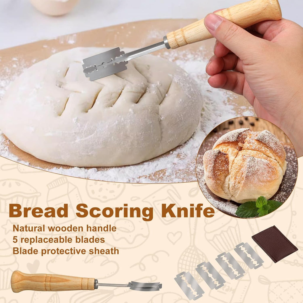Bread Proofing Baskets Set of 2, 10 Inch Oval Cane Sourdough Rising Basket I904581
