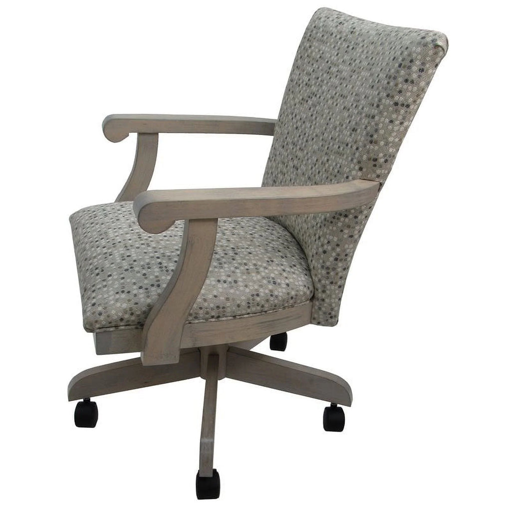 Swivel Wood Dining Chair with Wheels, Gray K333528