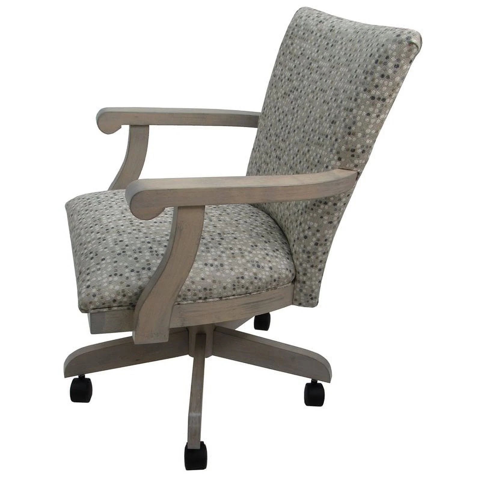Swivel Wood Dining Chair with Wheels, Gray K333528