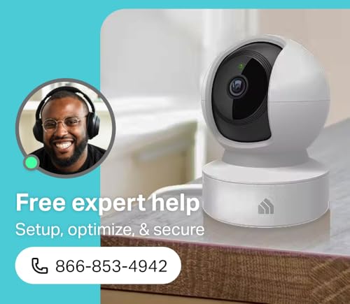Indoor Pan/Tilt Smart Security Camera, 1080p HD with Night Vision and Motion Detection V470