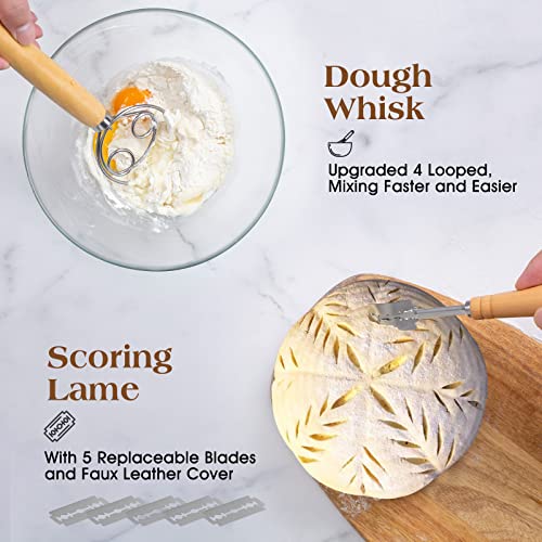 Sourdough Starter Kit with Banneton Proofing Baskets and Bread Sling O5708