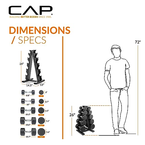 Dumbbell Set with Rack, 150lbs and 210lbs Options A94763