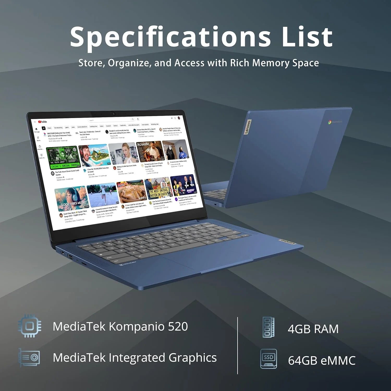 14″ FHD IPS Touchscreen Chromebook, 4GB RAM, 64GB eMMC, Chrome OS B965955