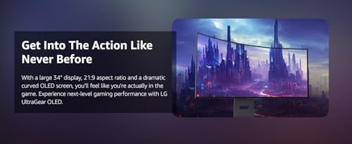 34 Inch Curved OLED Gaming Monitor with 4 Year Protection Plan Z878