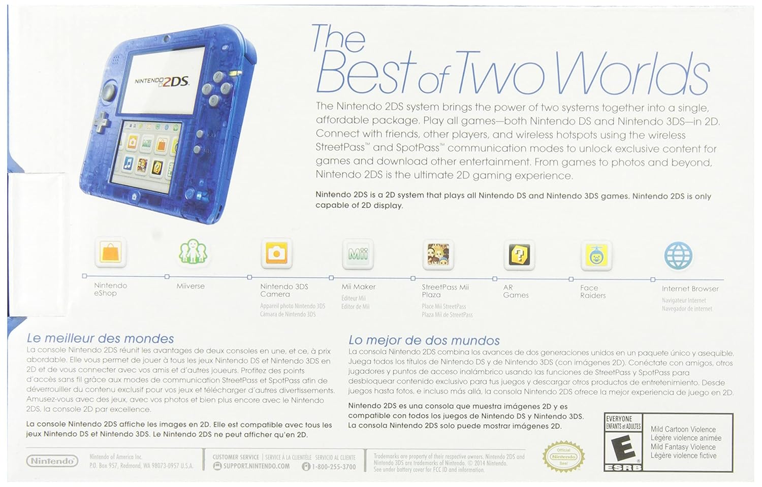 Crystal Blue 2DS Handheld Console P402466
