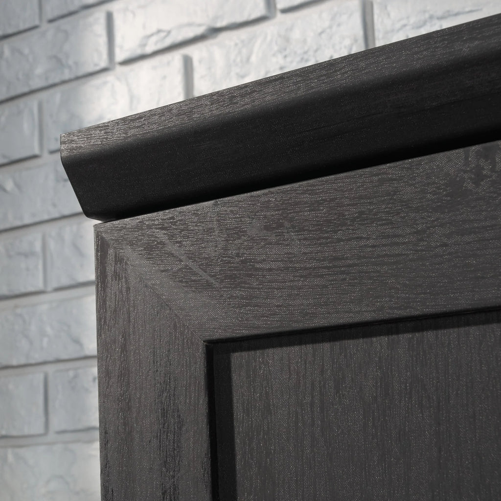 Single Door Pantry in Raven Oak Finish C275