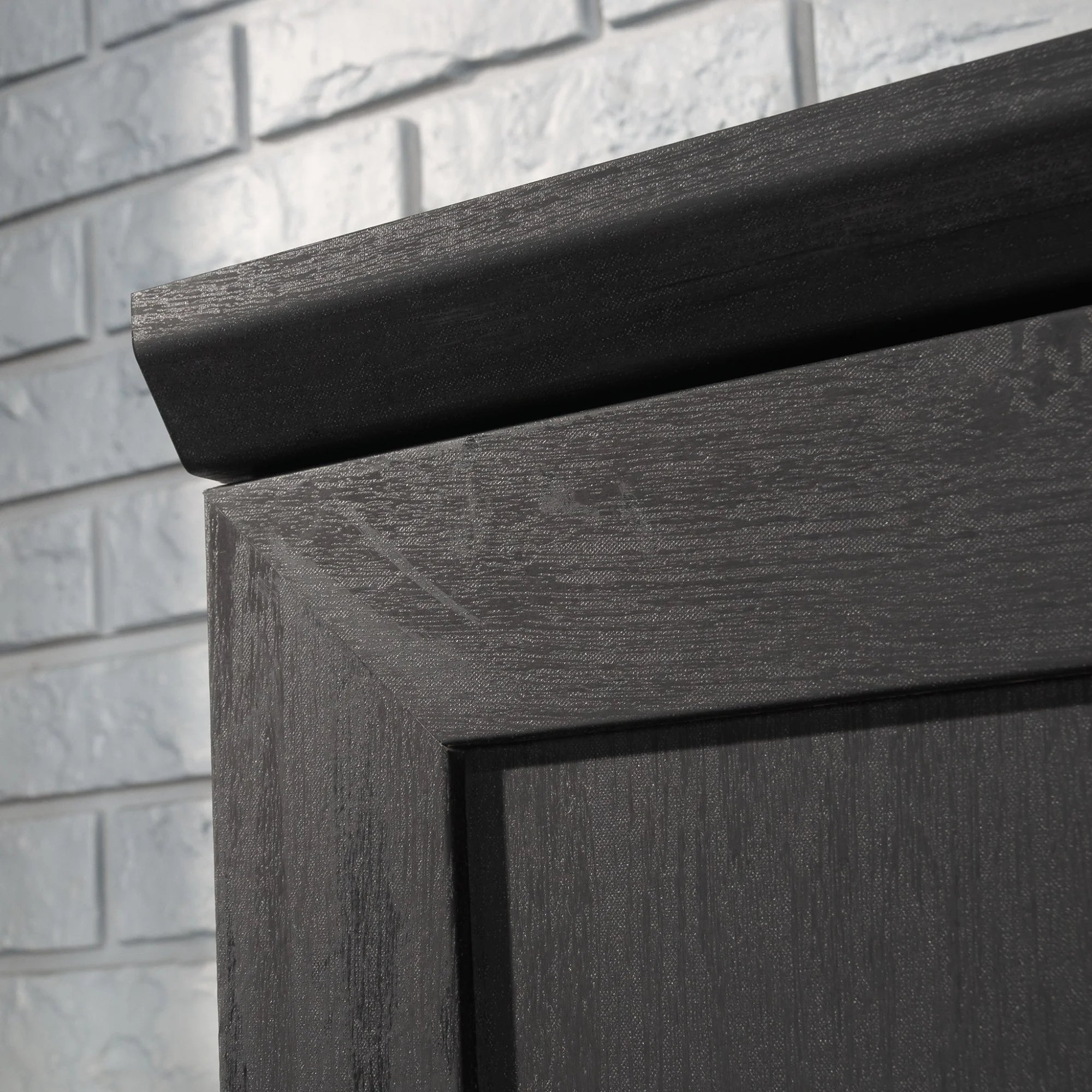 Single Door Pantry in Raven Oak Finish C275