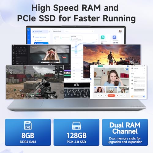 15.6" IPS FHD Laptop, Intel 6 Core i3, 8GB RAM 256GB SSD, Backlit Keyboard, Fingerprint, Wi-Fi 6, Win 11 P765767