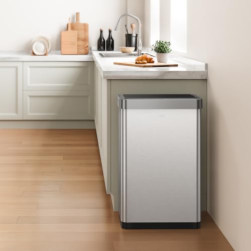 Touchless Motion Sensor Trash Can, 13.2 Gallon, Brushed Stainless Steel A497976