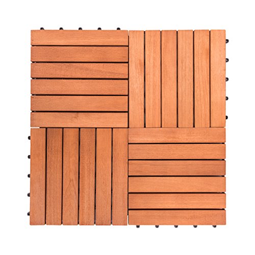 Interlocking Acacia Hardwood Deck Tile H55073