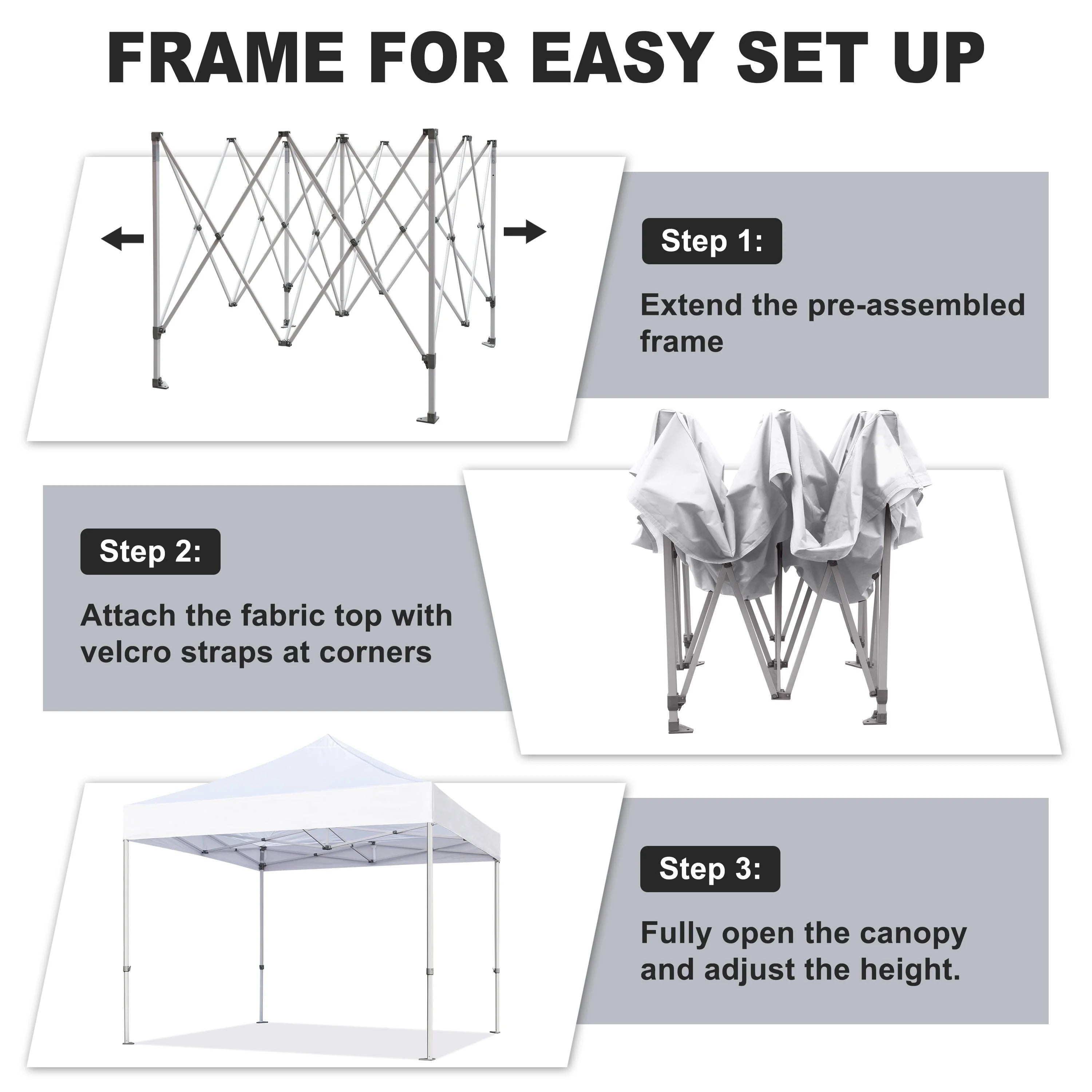 5x5 Pop Up Canopy Outdoor Heavy Duty Tent S75389