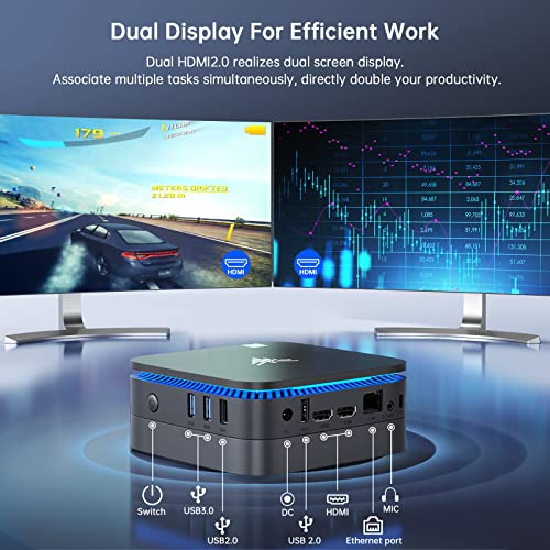 Mini PC 12th Gen N95 16GB DDR4 1TB SSD 4K UHD LAN WiFi D368