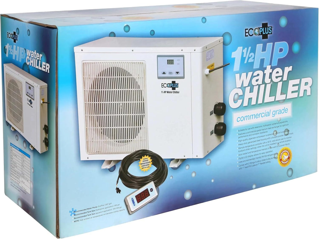 1 ½ HP Water Chiller for Hydroponics, Aquariums, and Reservoirs P391