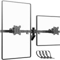 Monitor Wall Mount Dual 24-38‘’ - Ultrawide Dual Wall Mount Monitor Arm, Flush Wall Setup, Max Load 22lbs per Monitor, VESA 75x75/100x100mm, Black