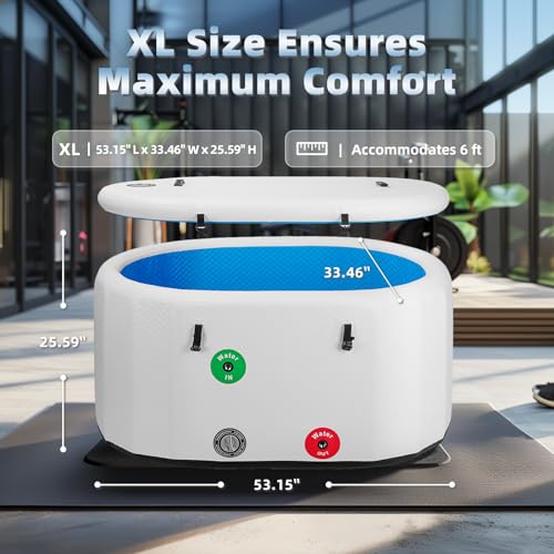 Cold Plunge Tub for Athletes, Portable Ice Bath for Home and Outdoor X1109