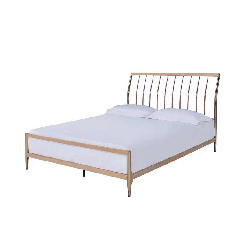 Contemporary Queen Metal Frame Sleigh Bed Z36871
