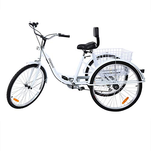 Adult Tricycle 3-Wheel Cruiser Bike with Shopping Basket Q916