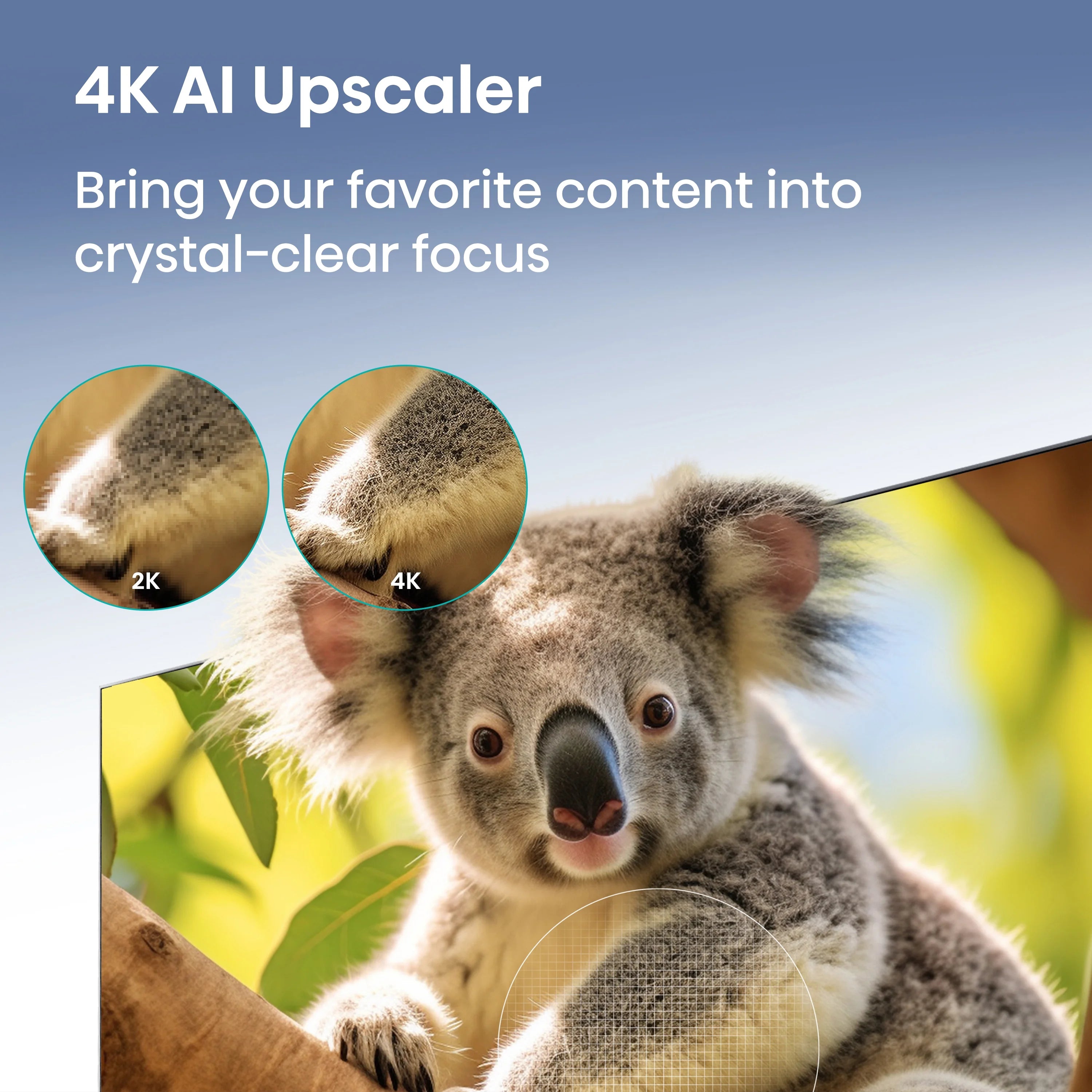 65-Inch 4K UHD Smart TV with AI Upscaler and Voice Remote M322321