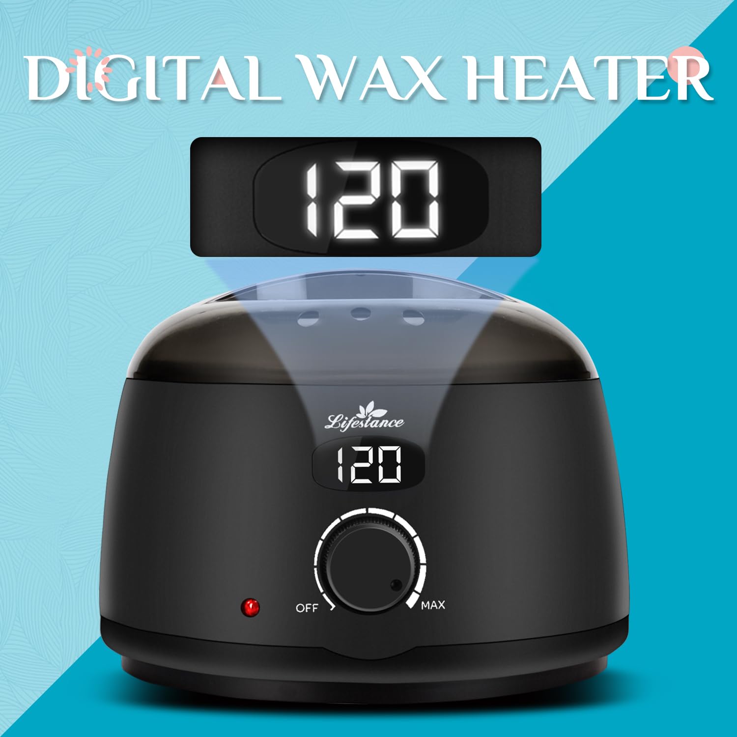 Wax Pot Warmer, Digital Wax Melt Machine for Hair Removal, 500ml LCD Wax Heater for Hard Wax Beads W8715