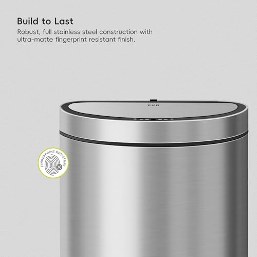 Touchless Motion Sensor Trash Can, 13.2 Gallon, Brushed Stainless Steel A497976