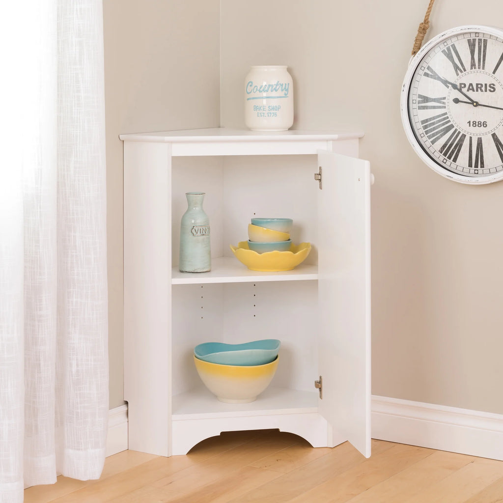 Corner Storage Cabinet with Doors, White K603911