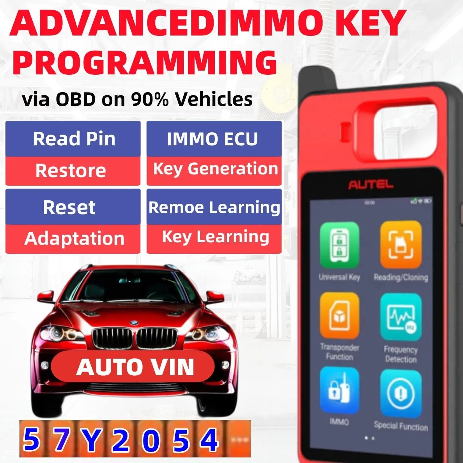 Key Fob Programmer Immobilizer Tool with Blank IKEY I9174