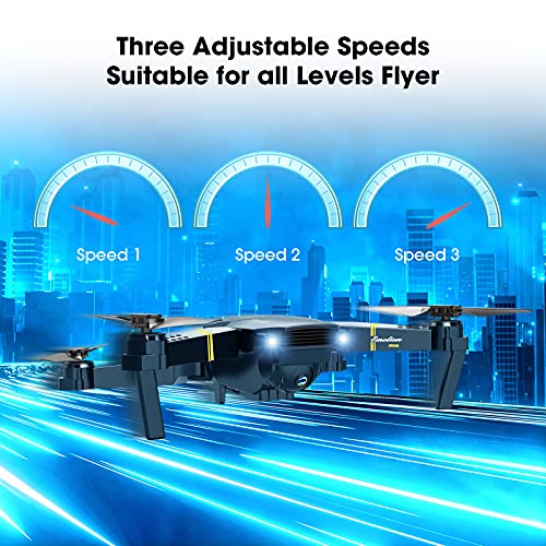 Foldable Camera Drone for Adults Kids, 1080P FPV, 2 Batteries D499