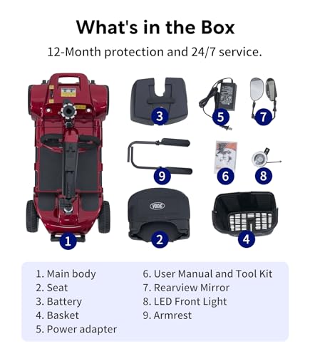 4 Wheel Foldable Electric Mobility Scooter for Adults A65796