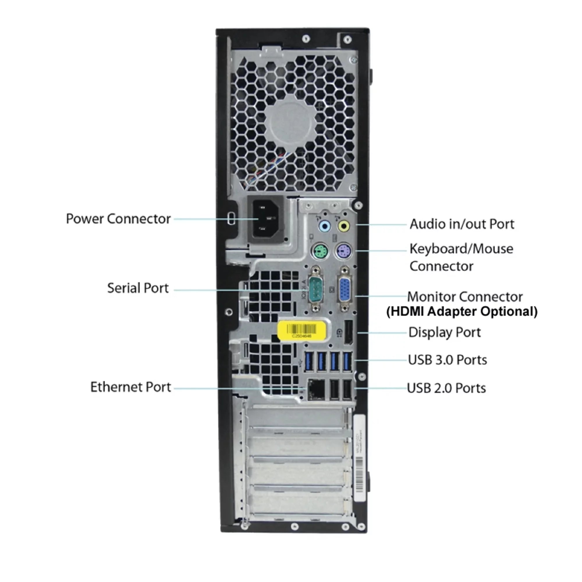 Refurbished Desktop Computer Tower PC, Intel Quad Core i3, 4GB RAM, 2TB Hard Drive, Windows 10 Pro, with Keyboard and Mouse V2565
