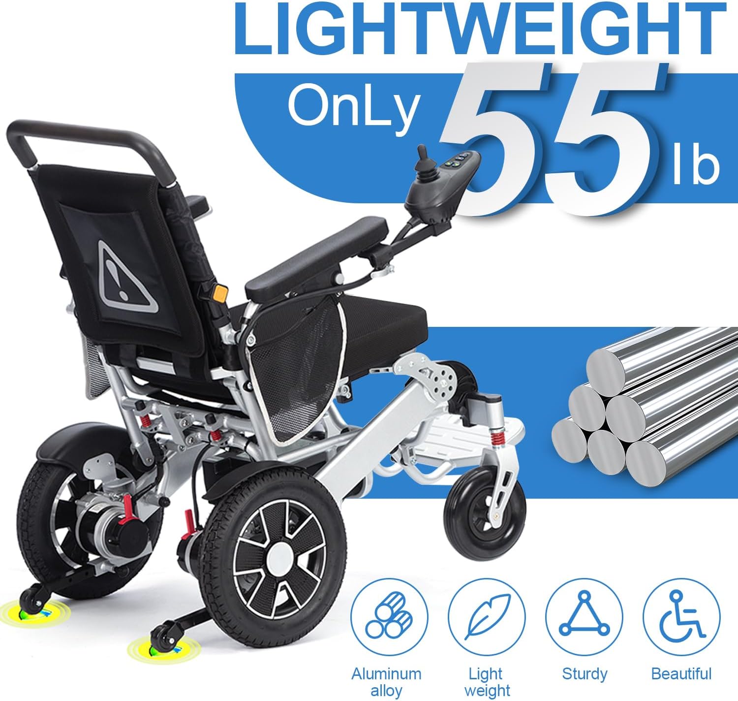 Foldable Motorized Wheelchair for Seniors, Portable Electric Wheelchair G6981