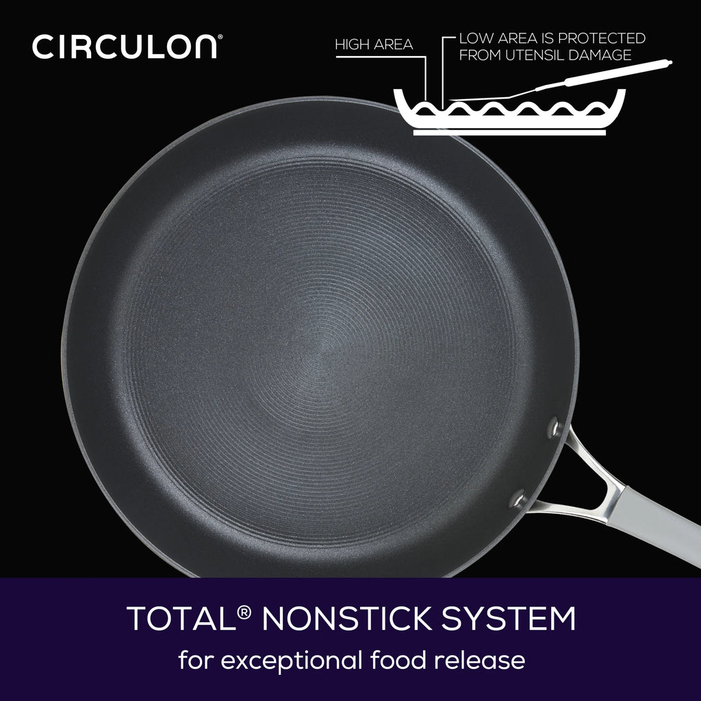 12 Inch Nonstick Deep Frying Pan with Lid, Gray E83015